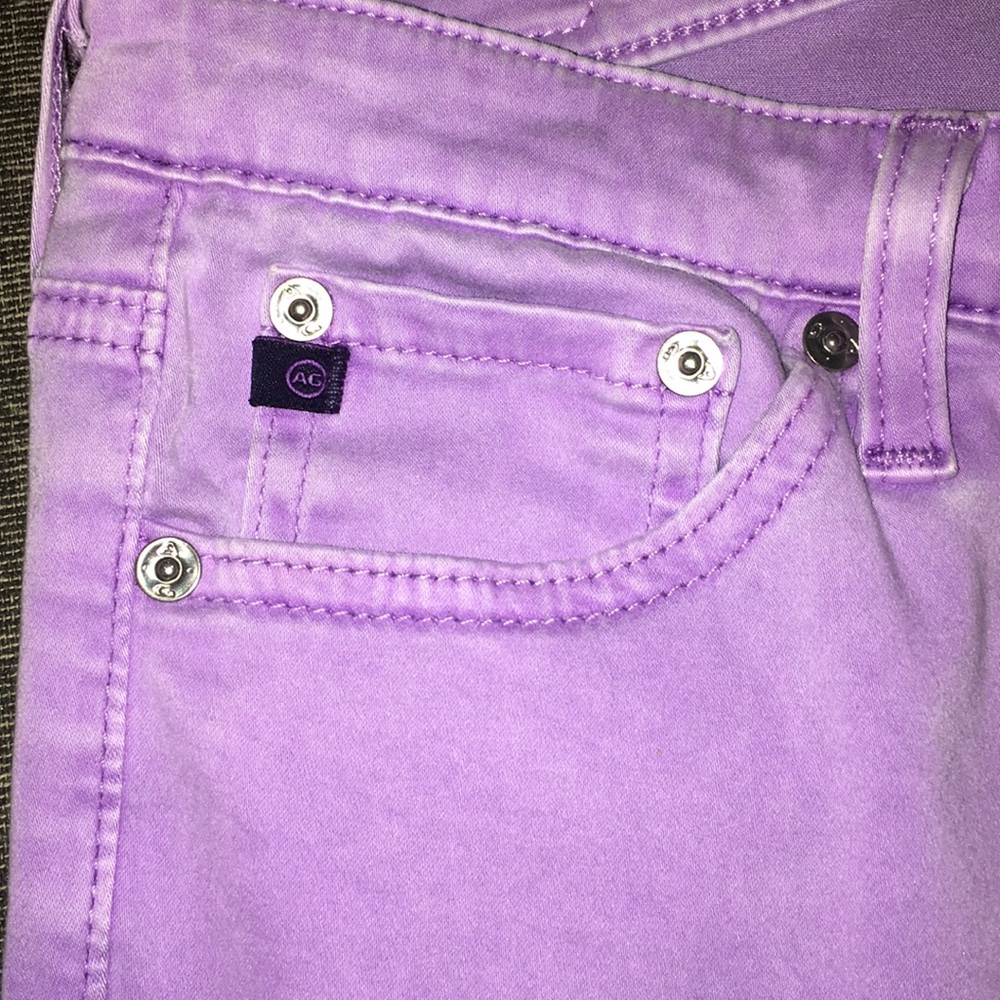 AG the Stilt Cigarette Leg Purple Pants